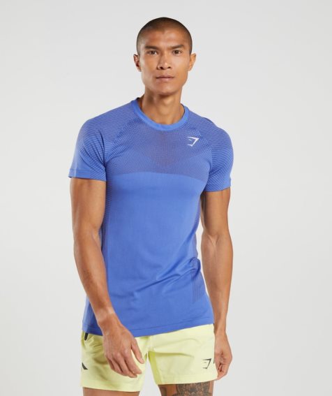 Men's Gymshark Apex Seamless T-Shirts Blue | NZ 2VYGAU